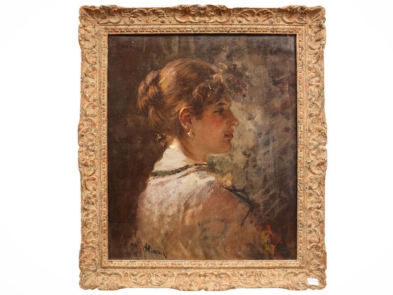 Antonio Mancini - Profilo femminile