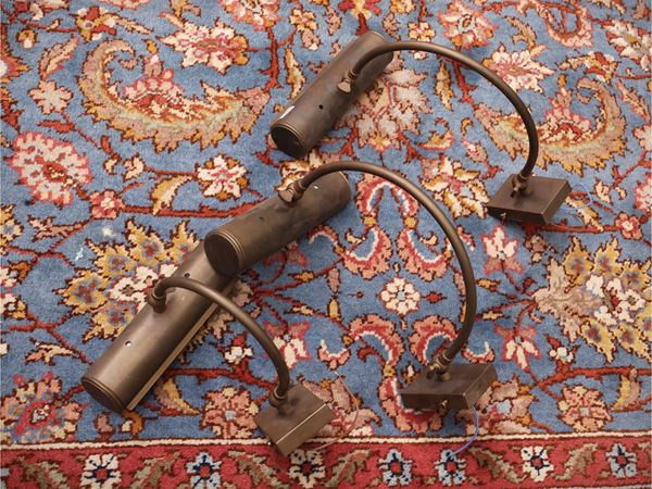 Serie di tre applique in ottone