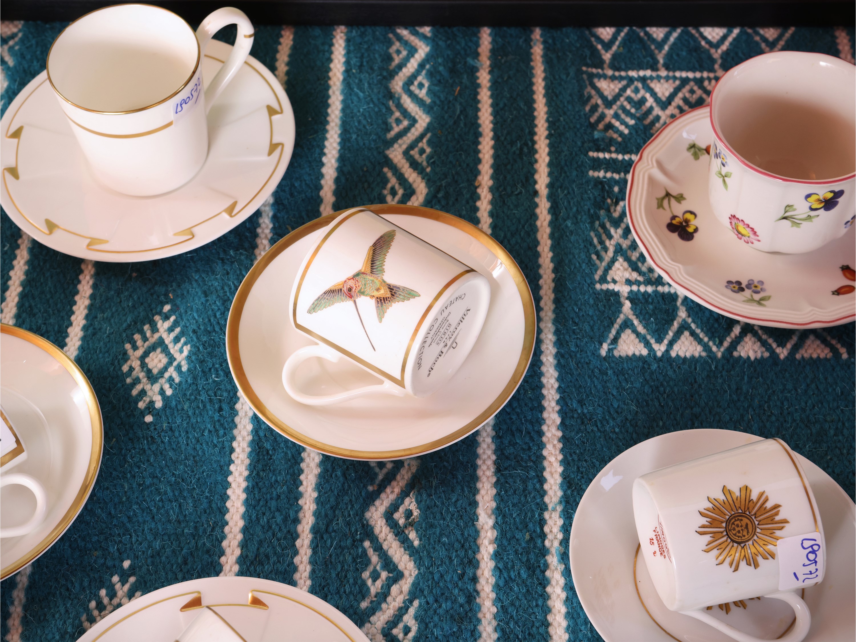 Collezione di tazzine da caffè in porcellana (serie Richard Ginori per Jilly; Paloma Picasso per ...
