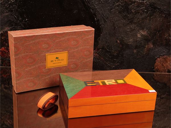 Multicolored wooden box, Etro