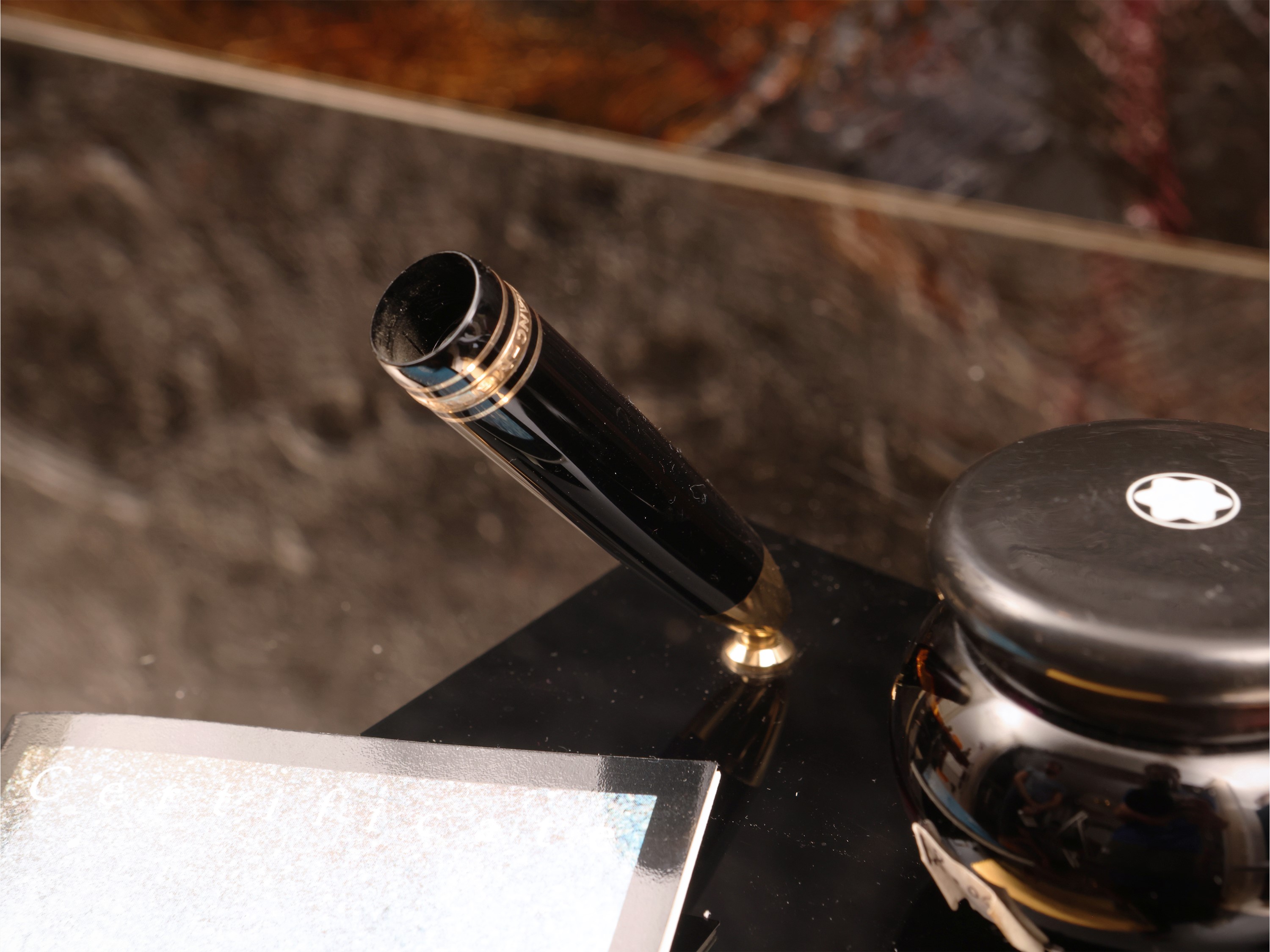 Montblanc, Set da scrivania con portapenne e flacone di inchiostro