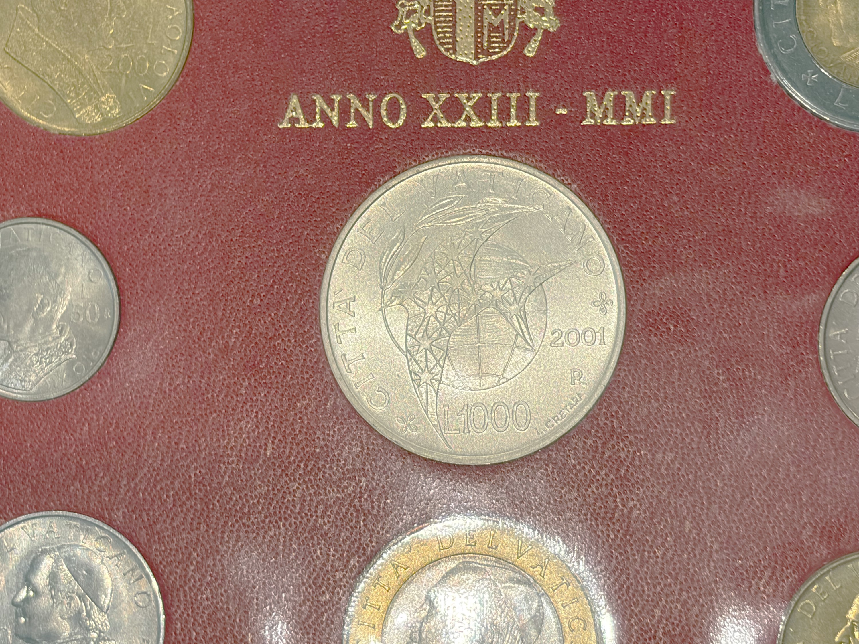 Vaticano 2001, Serie Completa Lire Divisionale Annuale Ufficiale