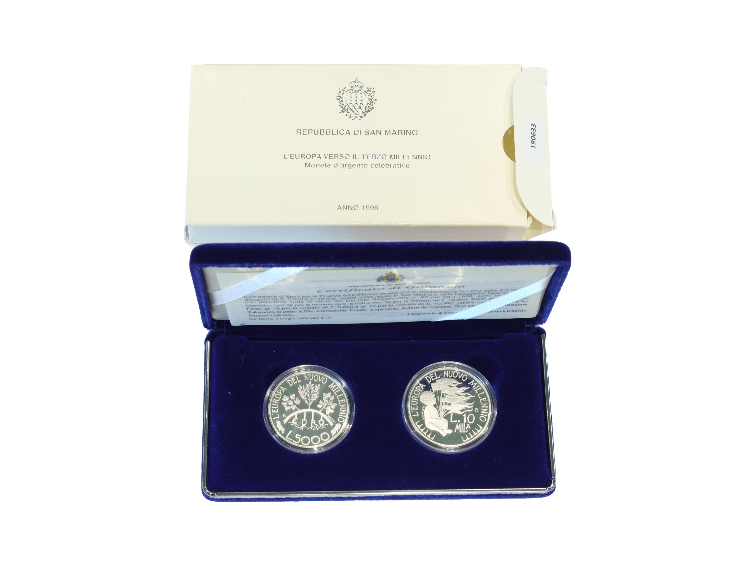 San Marino 1998, Dittico Monete in Argento