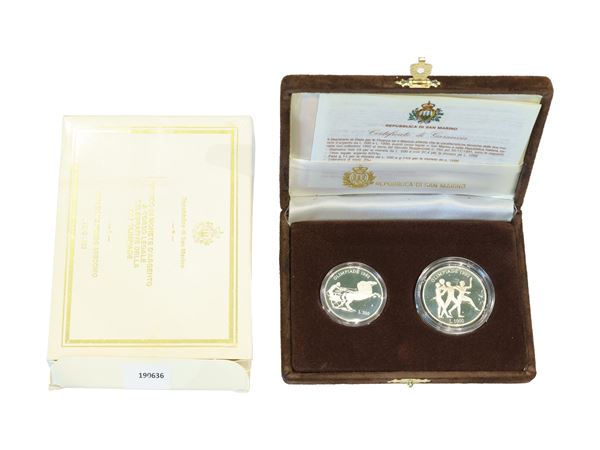 San Marino 1982, Diptych silver coins