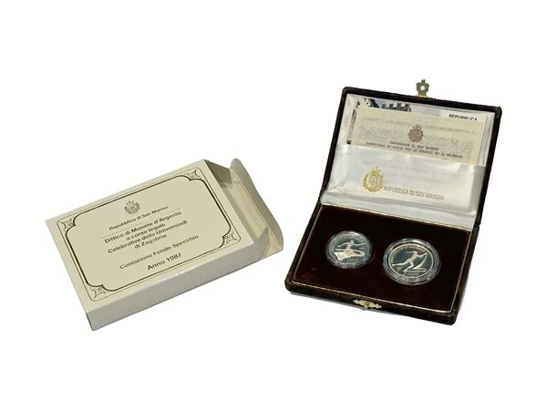 San Marino 1987, Diptych of legal tender silver coins