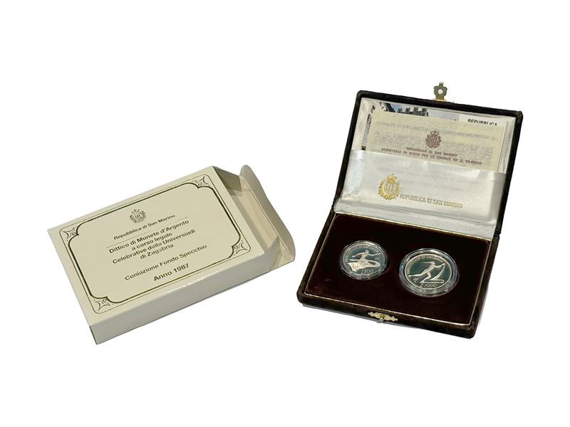 San Marino 1987, Dittico Monete in Argento a Corso Legale
