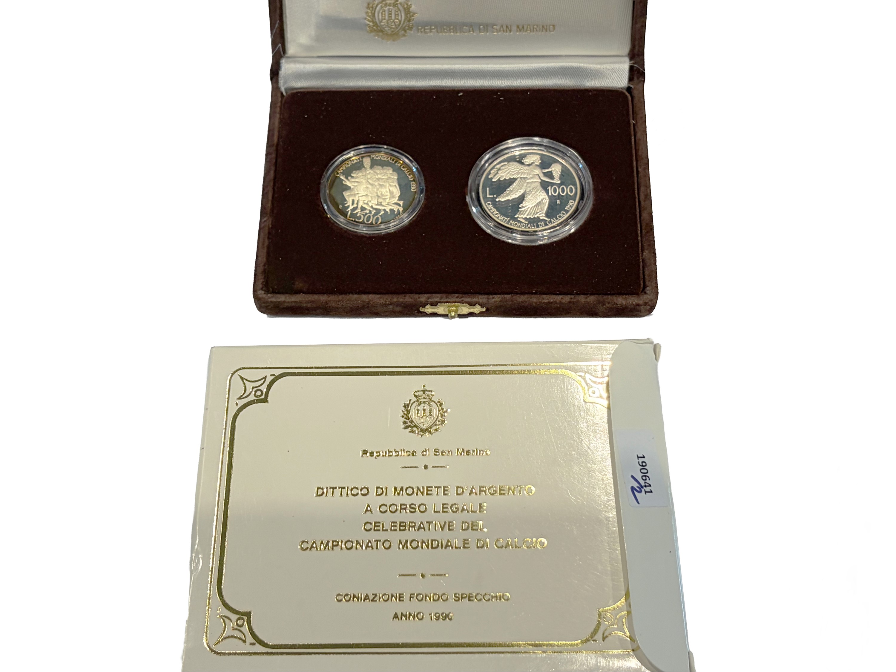San Marino 1990 e 1992, Due Dittici Monete in Argento a Corso Legale