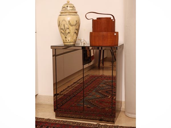 Smoked mirror chest of drawers