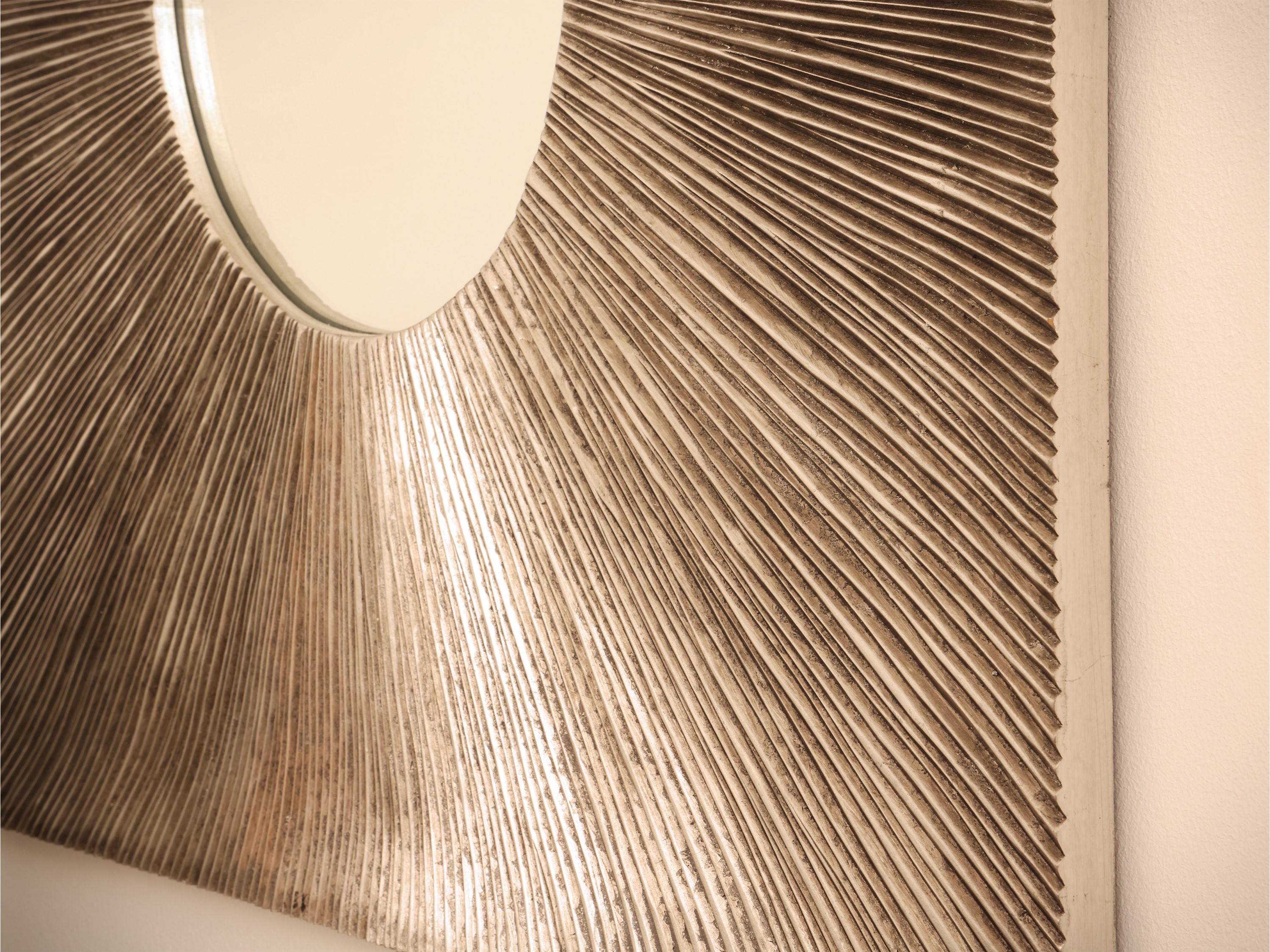Specchio a raggiera di gusto moderno, cm 80x80