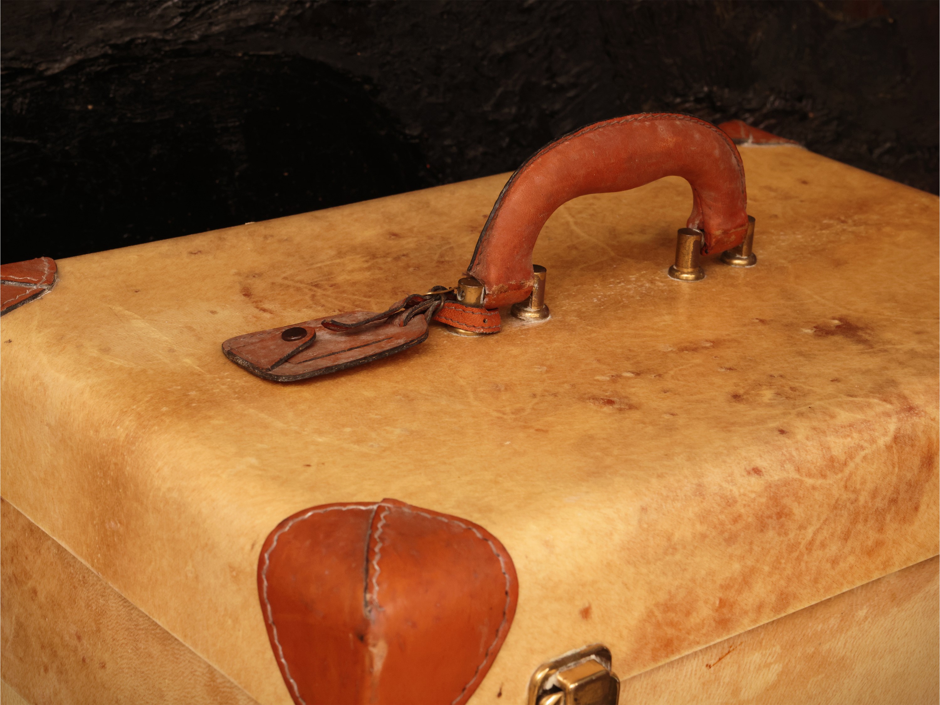 Grande valigetta per vanità da viaggio d’epoca, anni Quaranta
