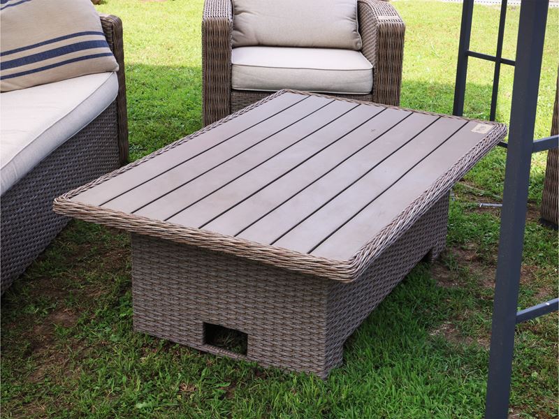Tavolino basso da giardino, Jutlandia, rattan sintetico