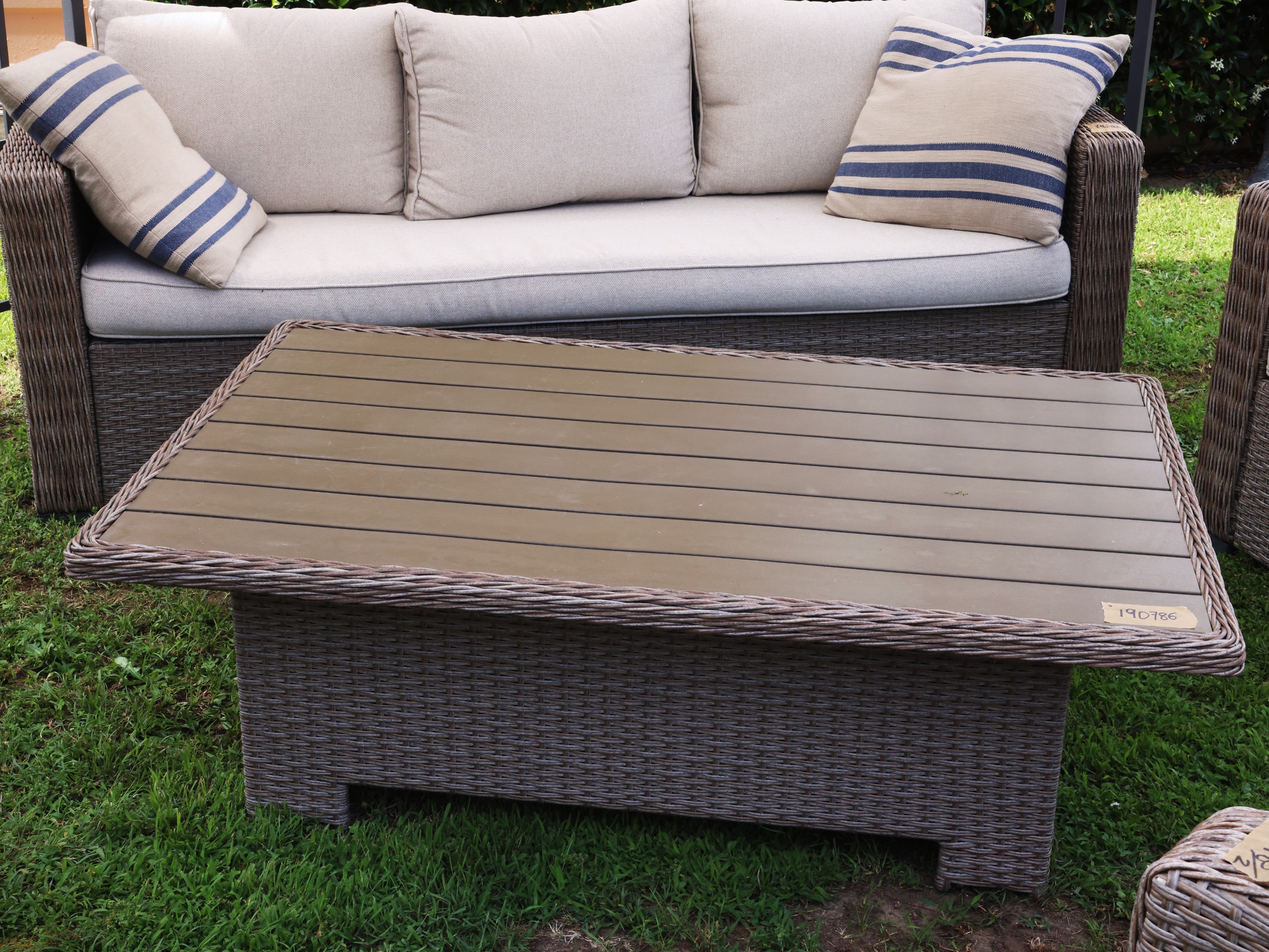 Tavolino basso da giardino, Jutlandia, rattan sintetico