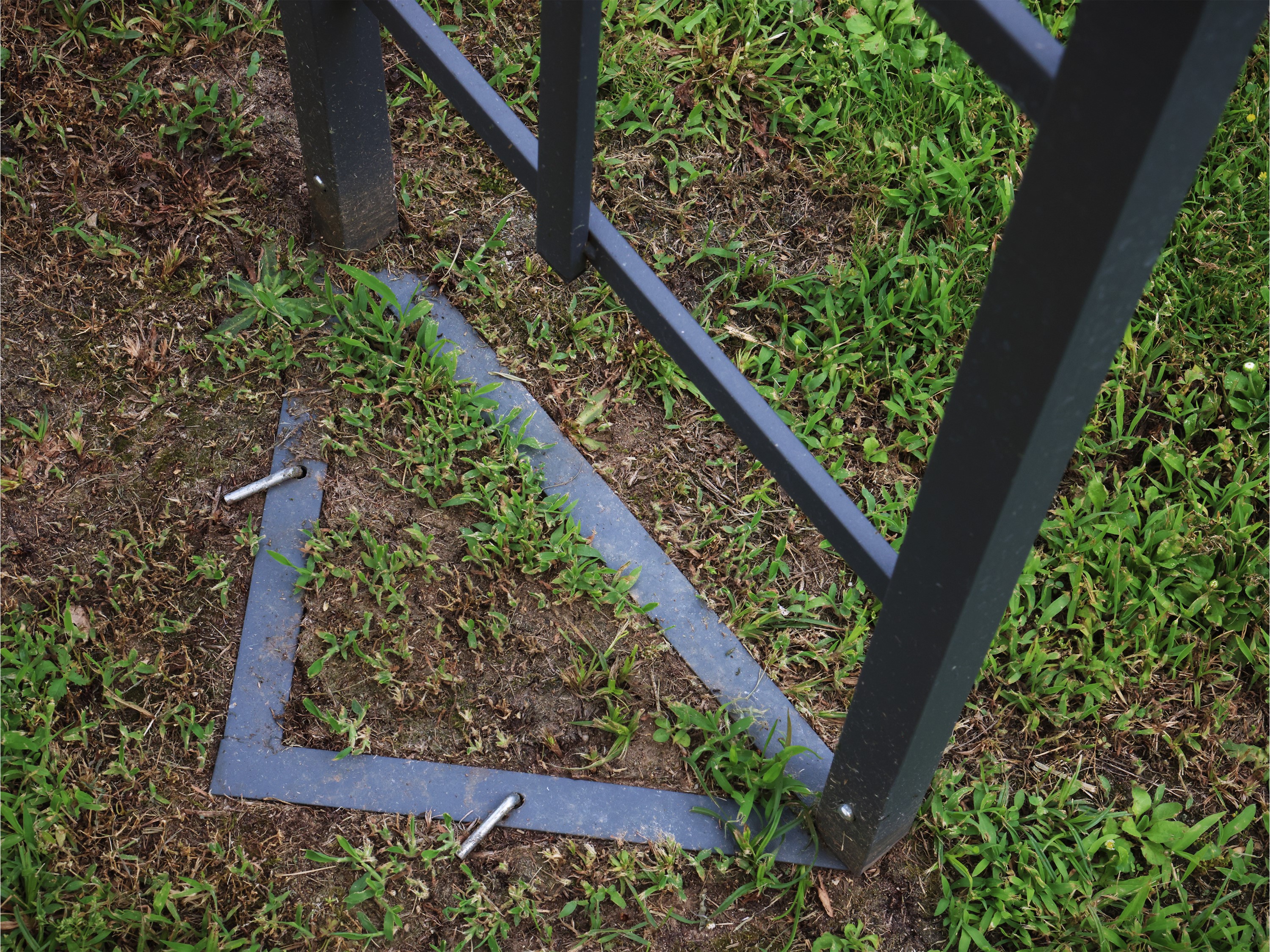 Gazebo da giardino, struttura in metallo laccato nero
