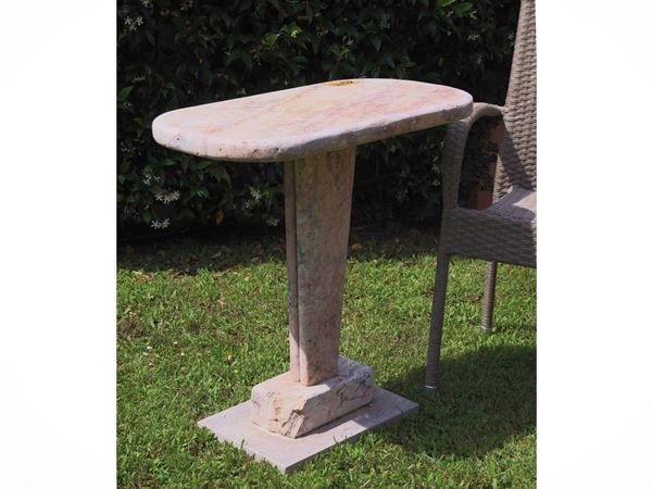 Travertine coffee table