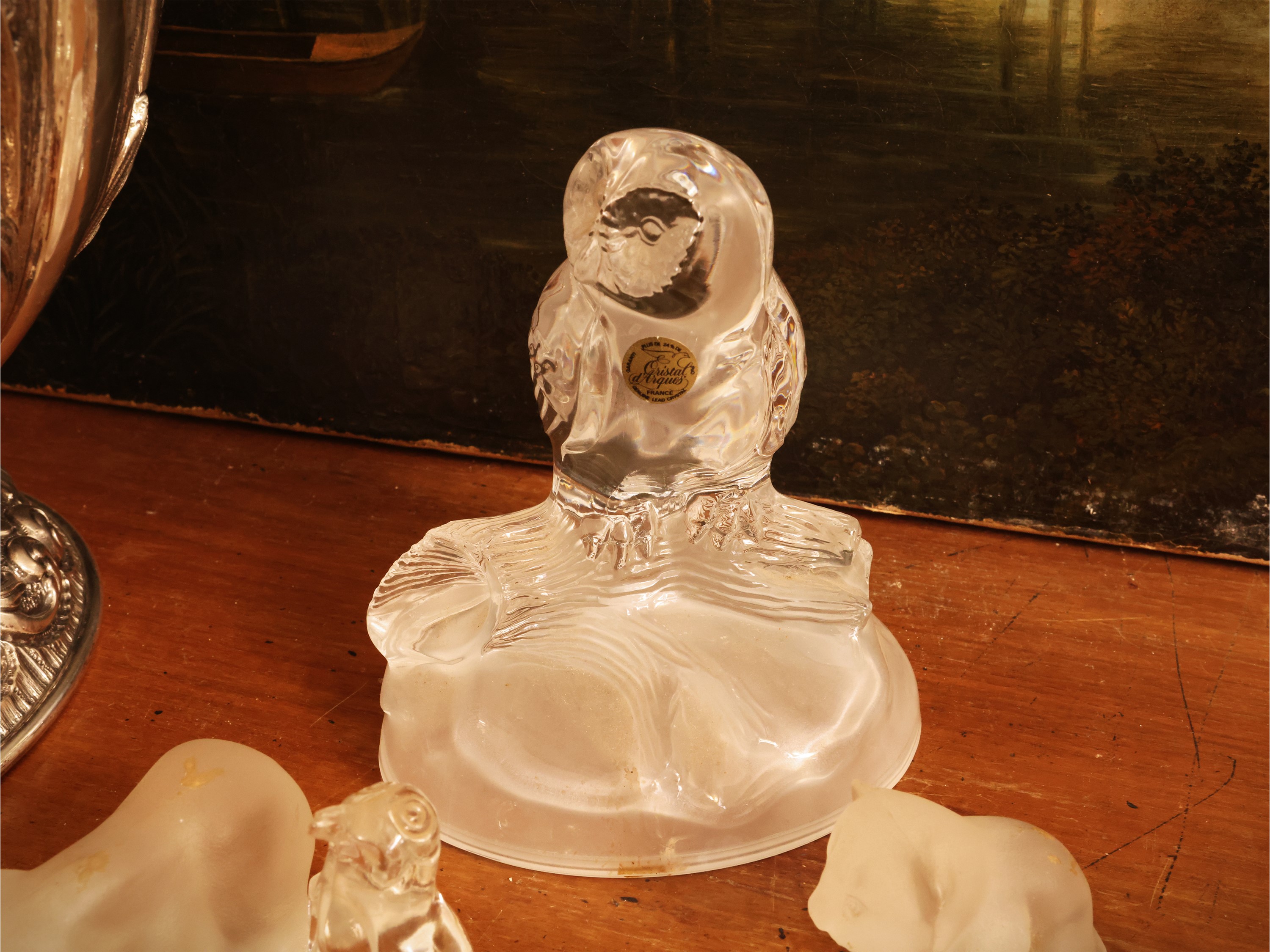 Daum France, Collezione animalier in cristallo con piccolo volatile firmato