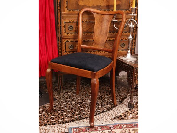 Series of four briar chairs