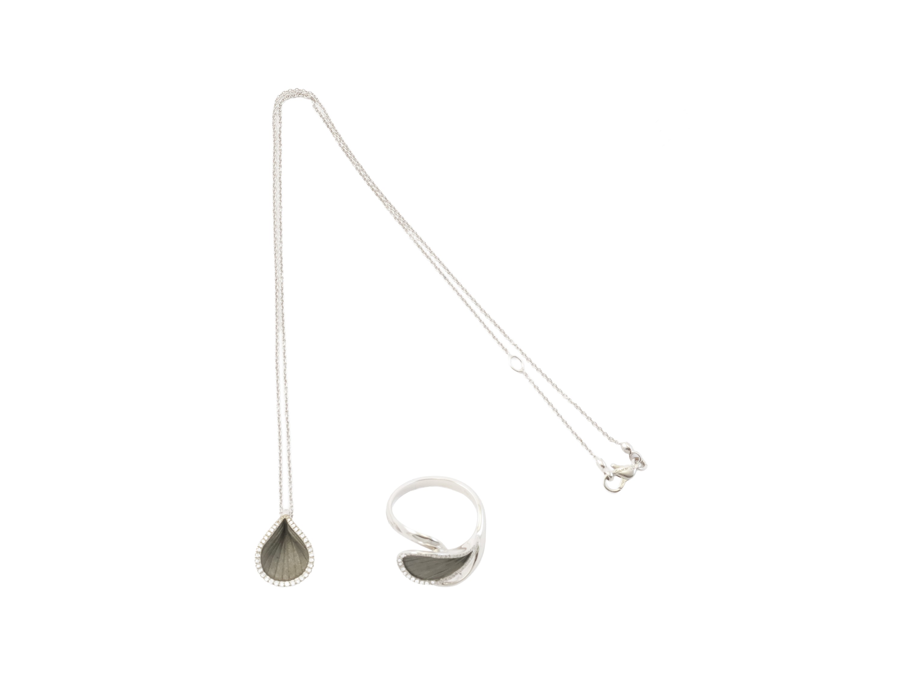 Cammilli, Demi Parure in Oro White Ice e Oro Black Lava 18kt e Diamanti