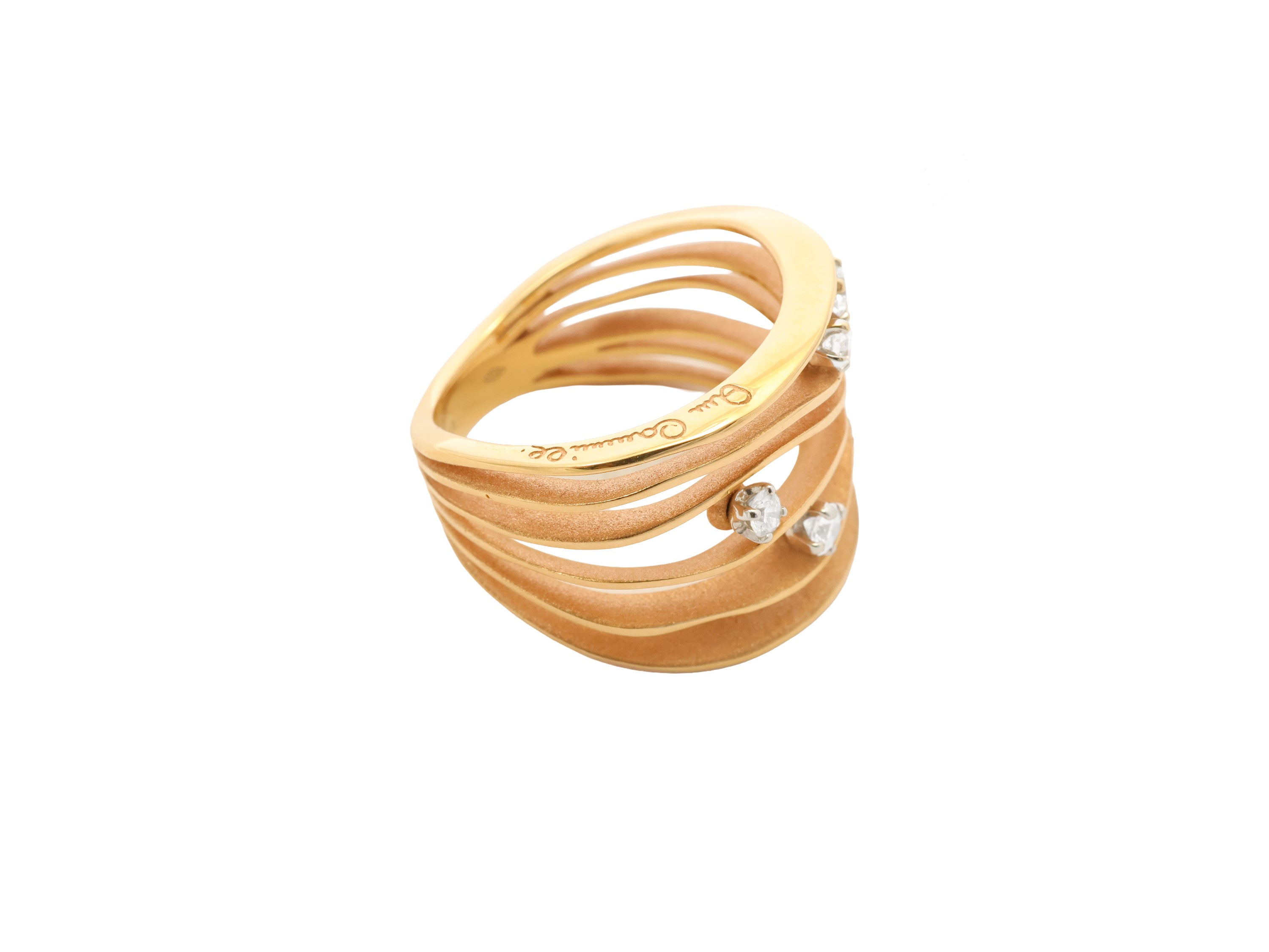 Cammilli, Anello, in Oro Orange Apricot 18kt e Diamanti