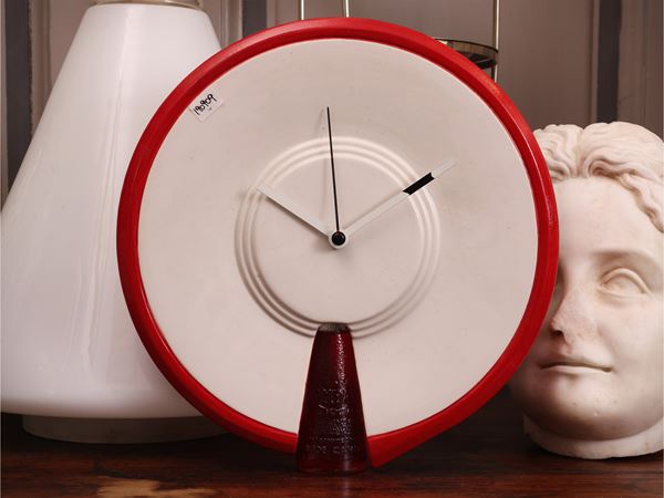 Senza Fretta ceramic wall clock, Matteo Agati for Campari Soda
