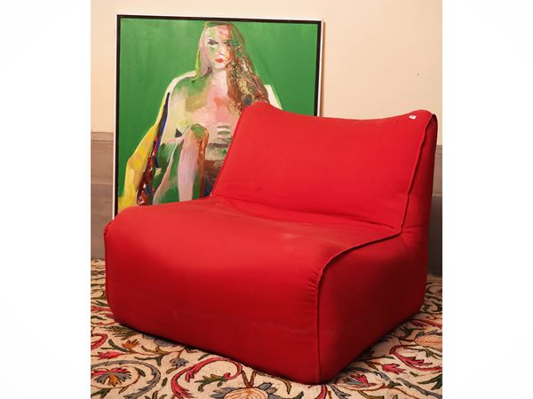 Padded armchair, attributable to Mario Bellini for B&B, Le Bambole series