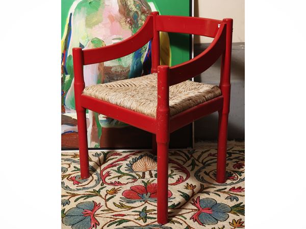 Pair of Carimate armchairs, Vico Magistretti for Cassina