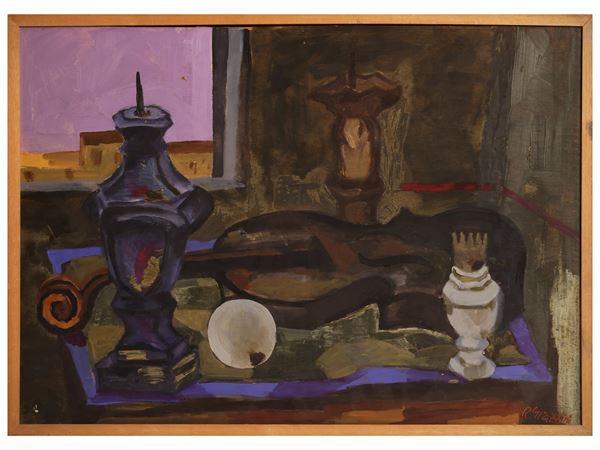 Renzo Grazzini - Still life with violin