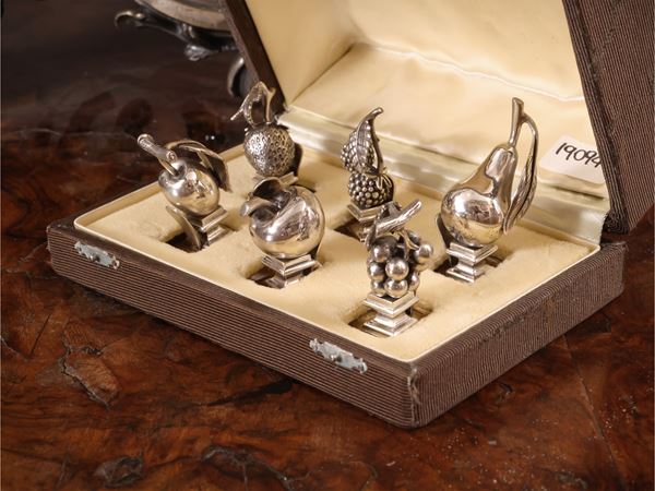Series of six placeholders in 925 silver, Gucci