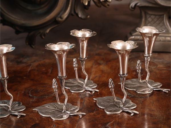 Series of fourteen silver placeholders