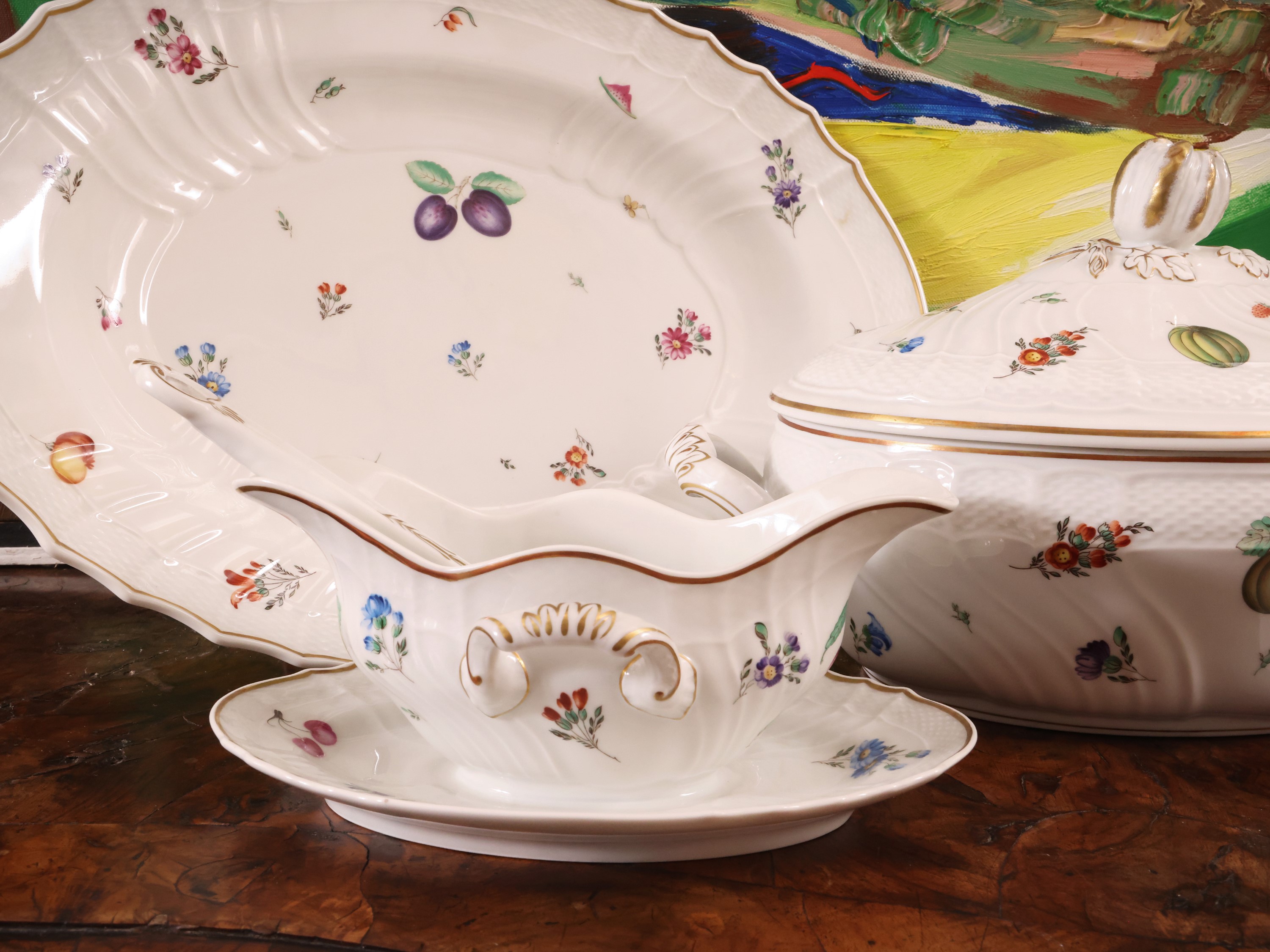 Richard Ginori, Servizio di piatti in porcellana decorato “Italian Fruits”