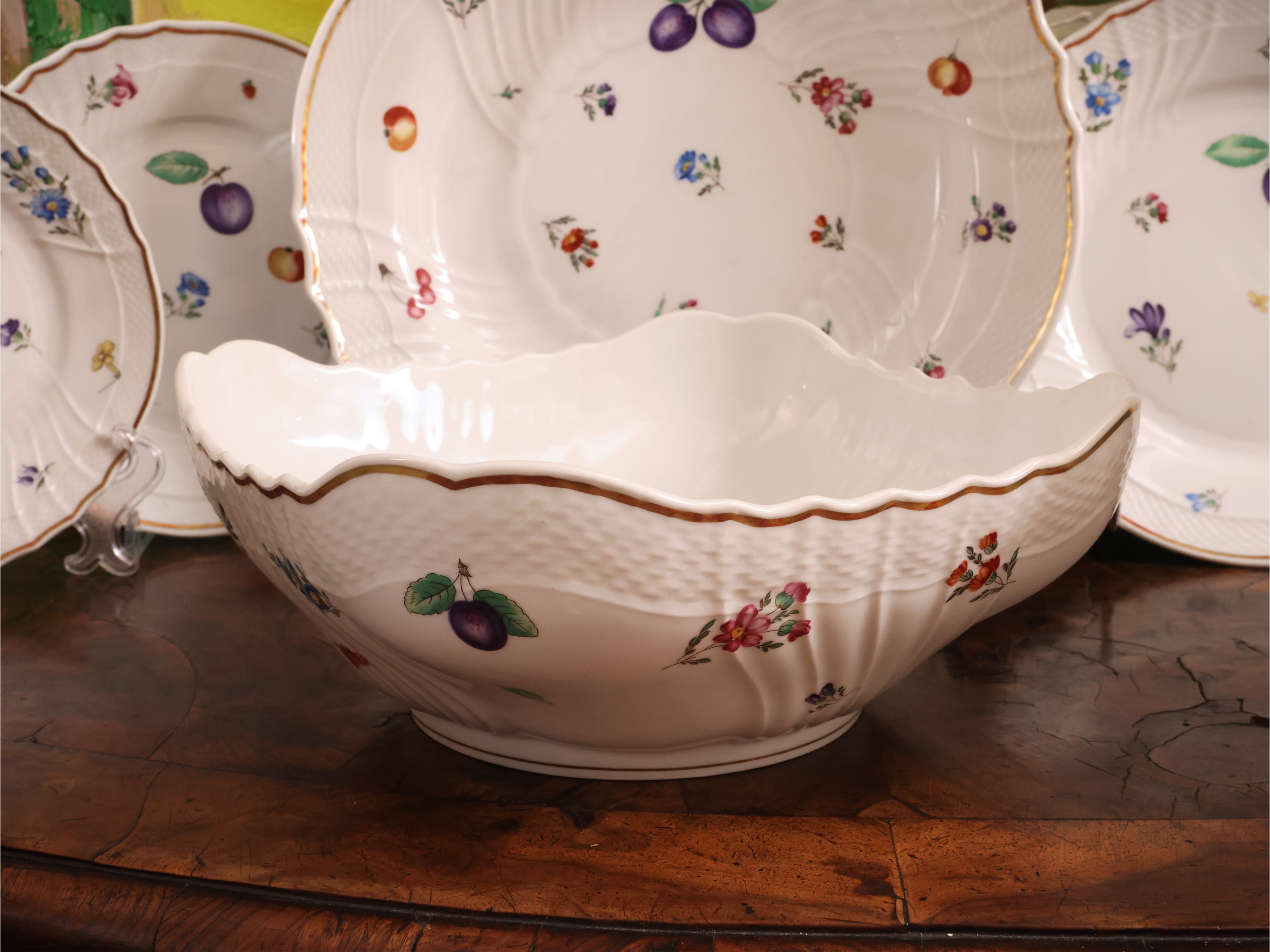 Richard Ginori, Servizio di piatti in porcellana decorato “Italian Fruits”