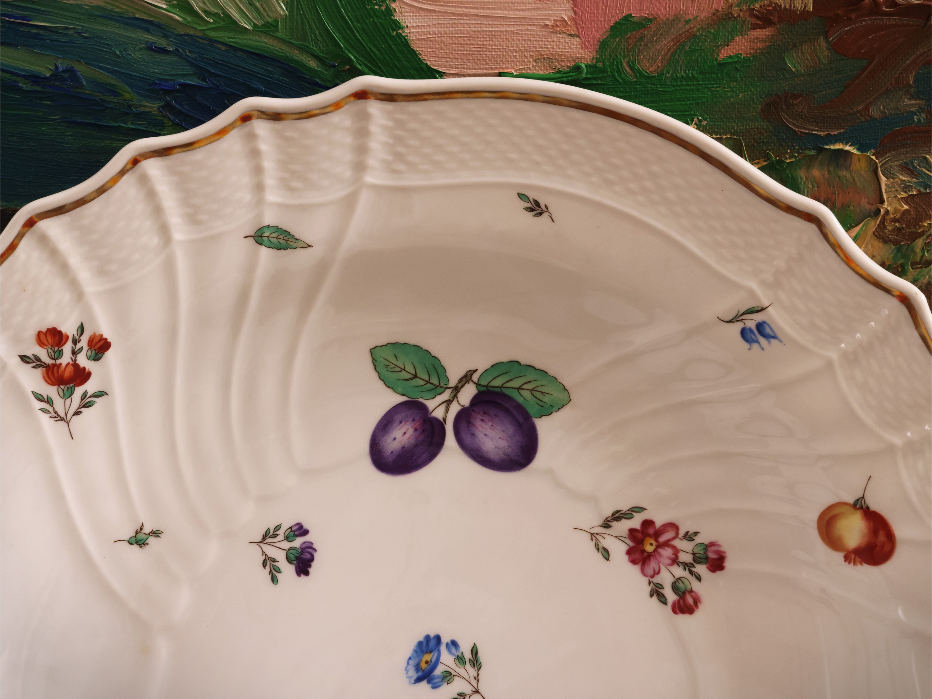 Richard Ginori, Servizio di piatti in porcellana decorato “Italian Fruits”