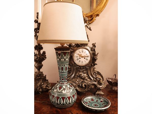 Lume da tavolo in ceramica, Manifattura F.A.M.A. Ascoli