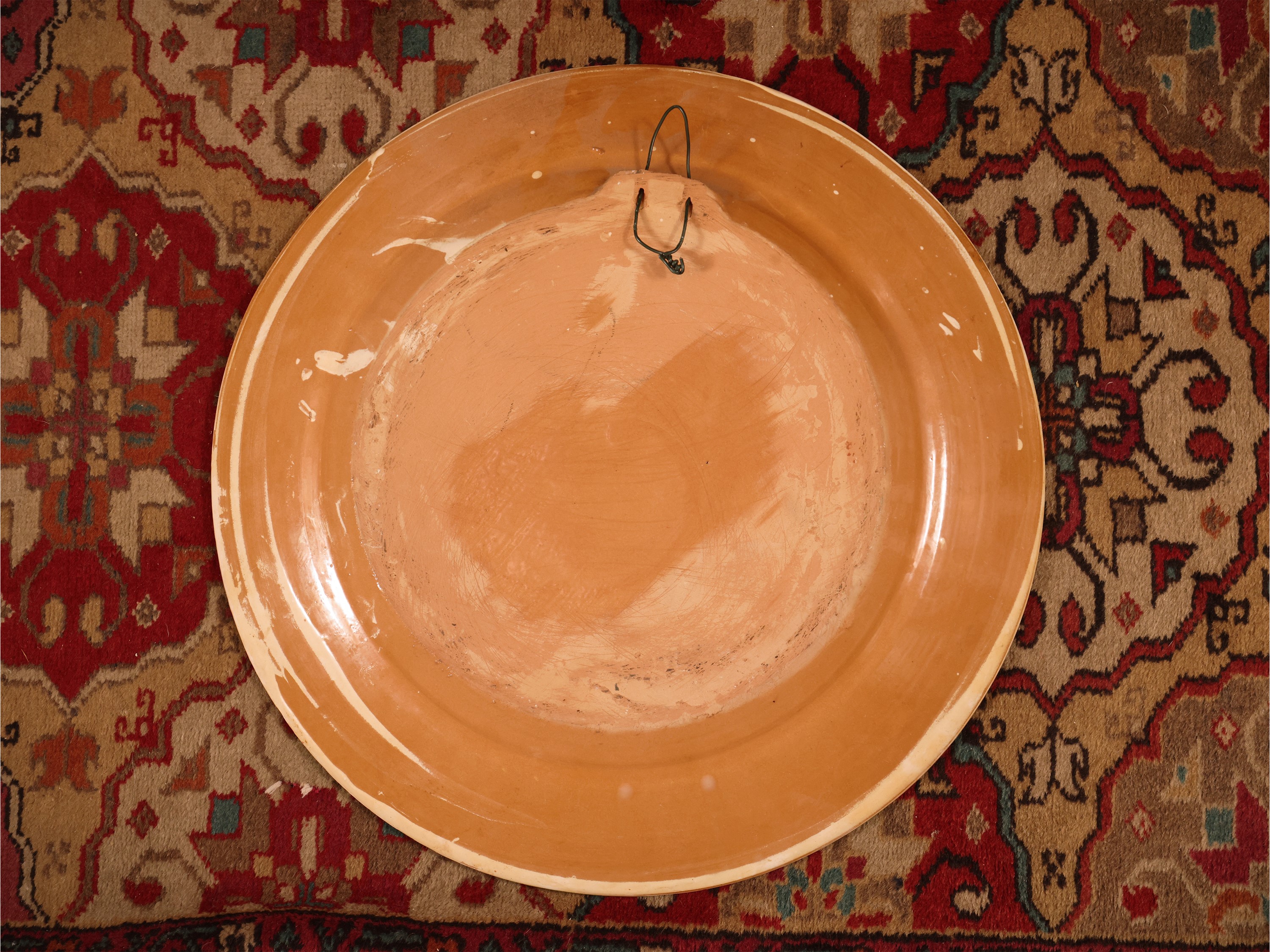 Piatto da parata in ceramica decorato, diametro 40 cm