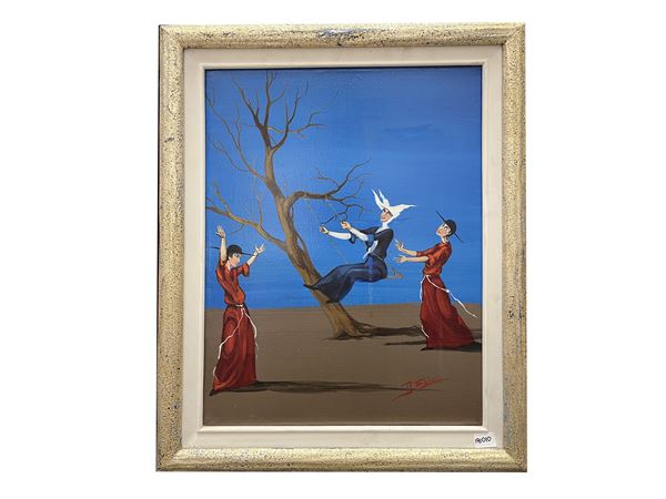 Mario D'Elia : Nuns and priests  - Auction Modern and Contemporary Art - Maison Bibelot - Casa d'Aste Firenze - Milano