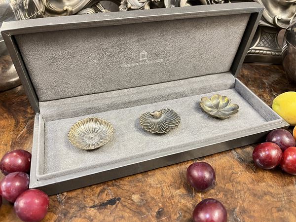 Serie di tre segnaposto in argento 925, Gianmaria Buccellati