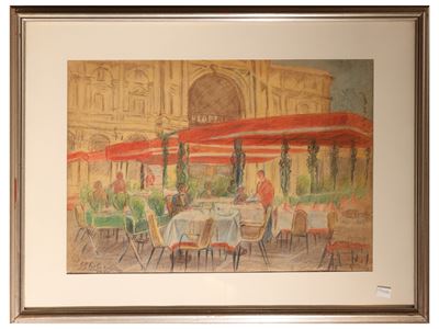Giubbe Rosse in Piazza della Repubblica a Firenze, 1966