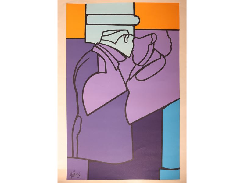 Valerio Adami - Composizione, serigrafia