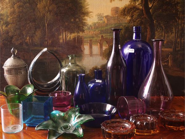 Assortment of colored glasses