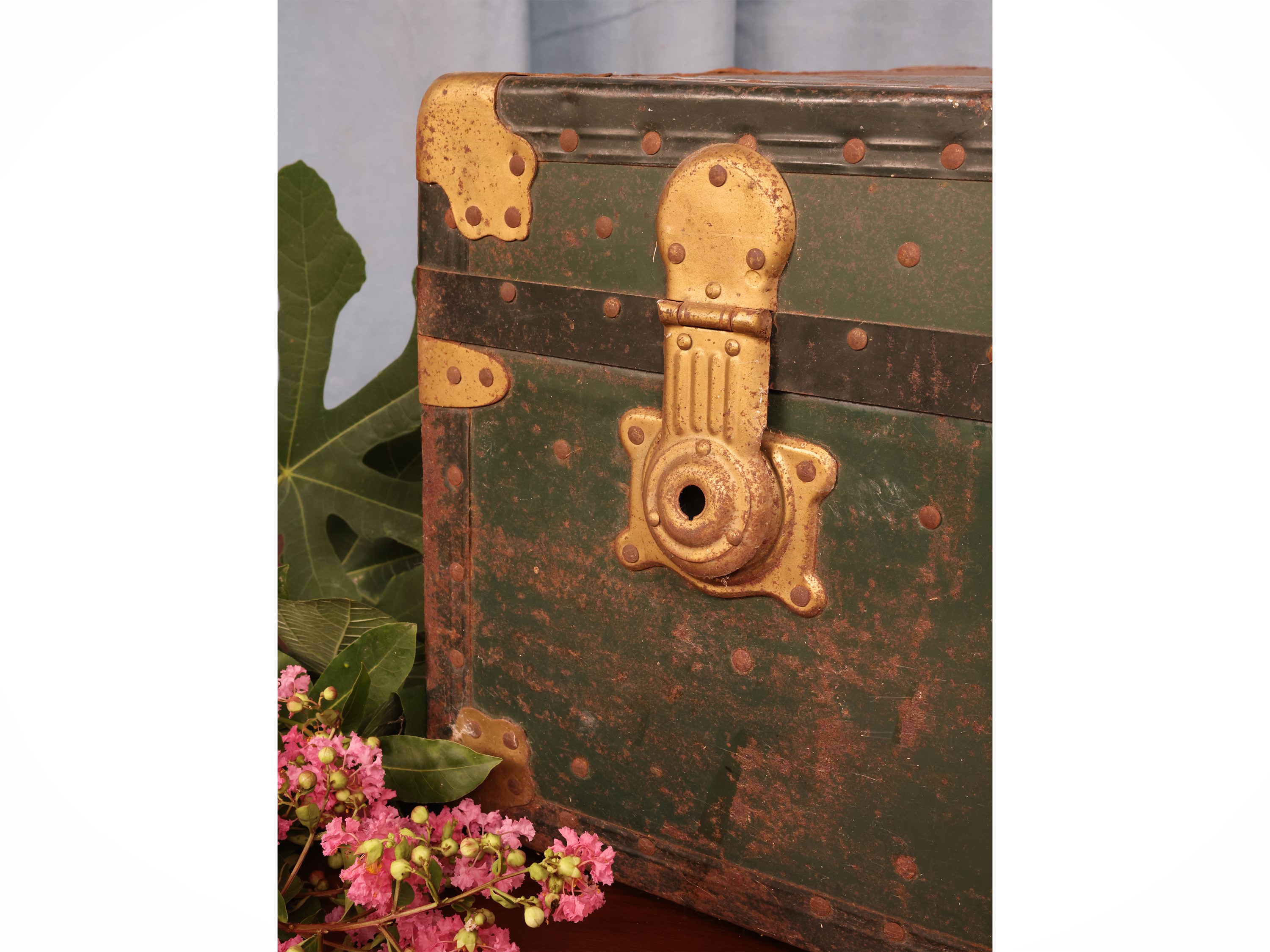 Baule da viaggio vintage, inizio del XX secolo