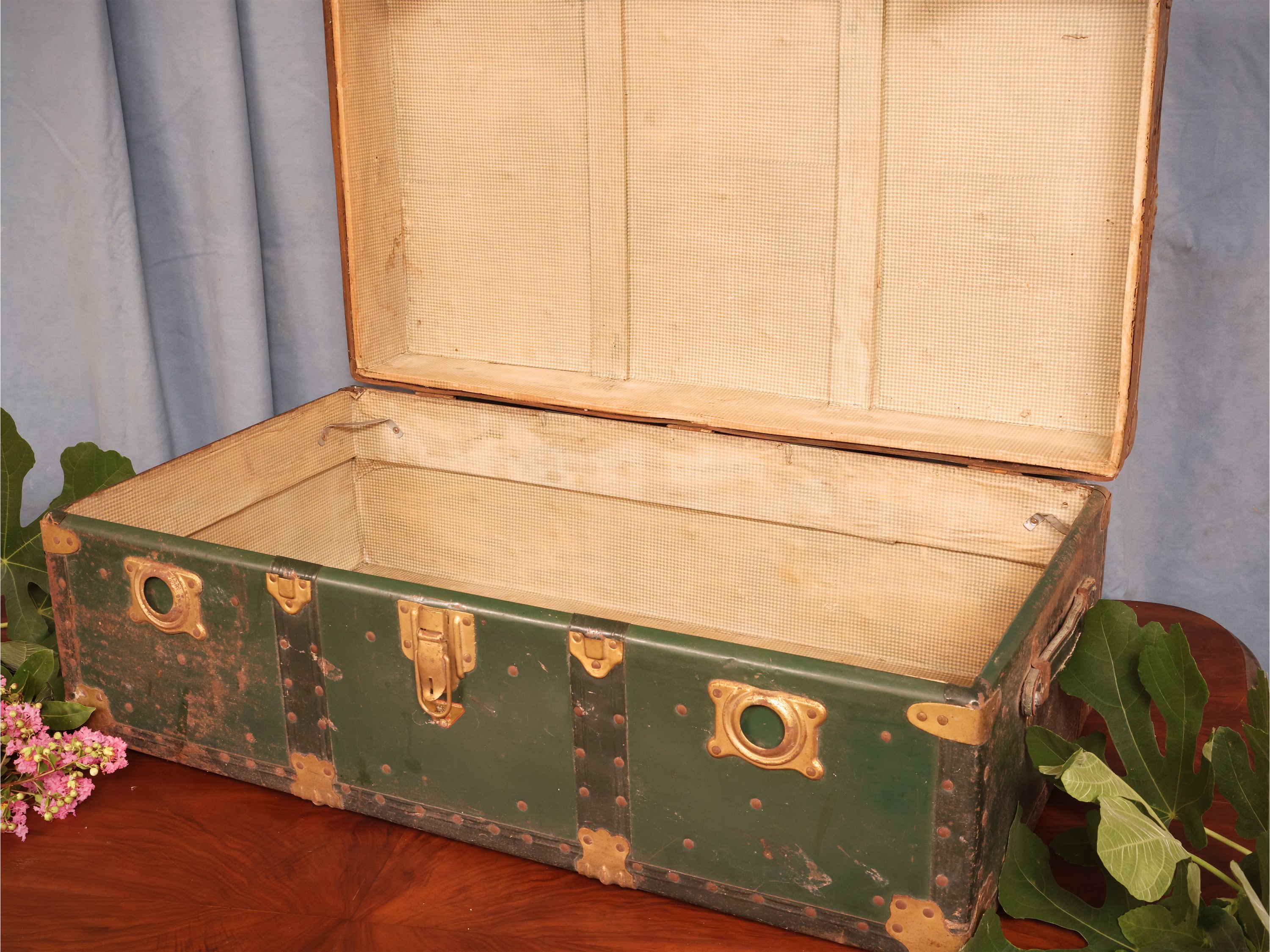 Baule da viaggio vintage, inizio del XX secolo