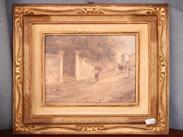 Scorcio di strada e Paesaggio campestre