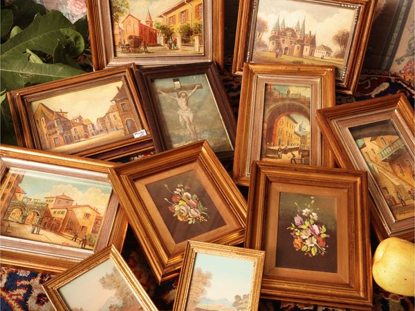 Lot of decorative paintings  - Auction Déballage. Deals at Auction - Maison Bibelot - Casa d'Aste Firenze - Milano