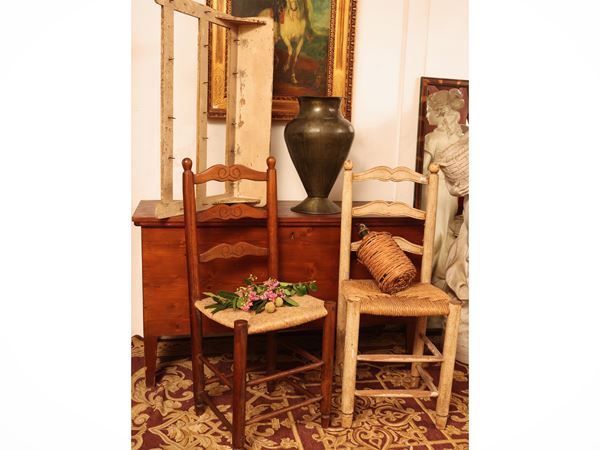 Lot of rustic furnishings