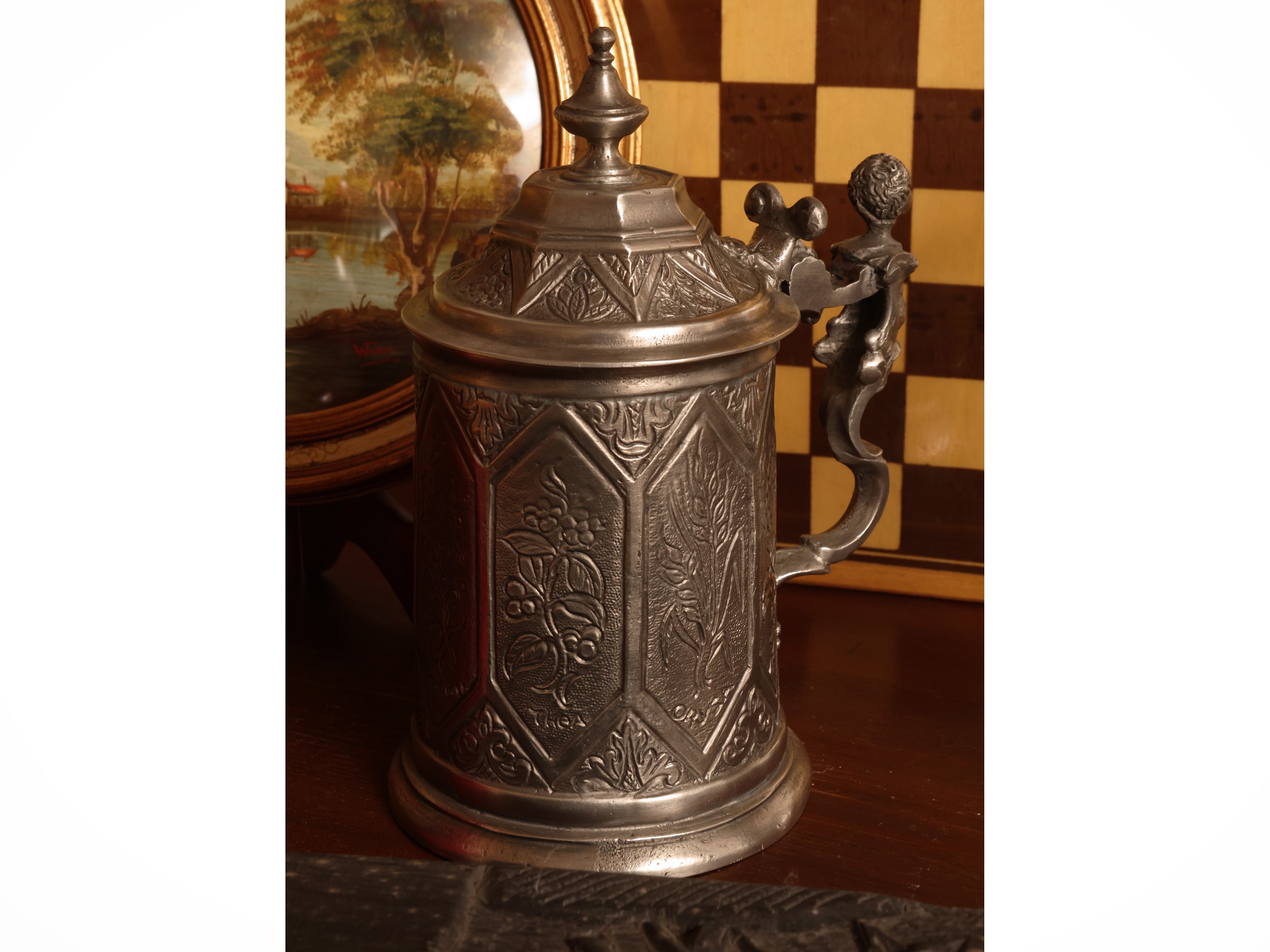 Miscellanea di curiosità, stampe, gioco della dama e monete