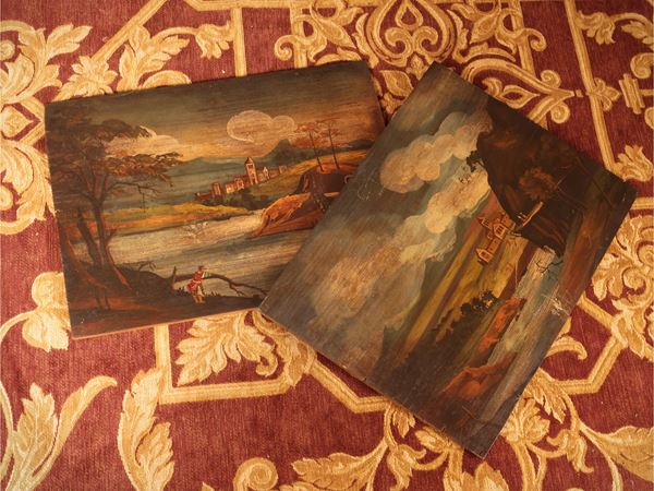 River landscapes with characters