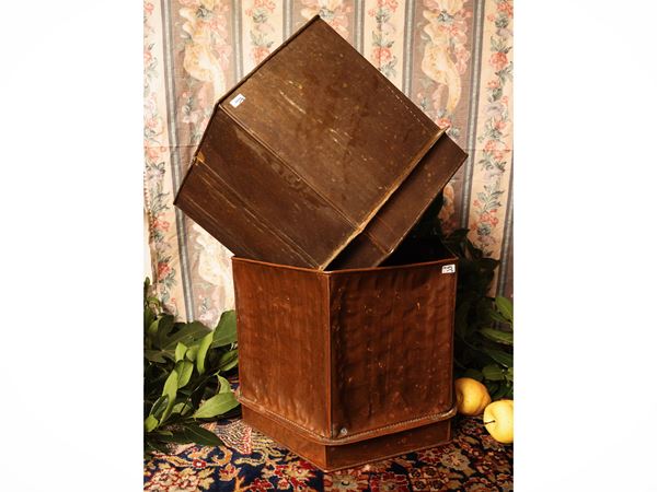 Duye large copper cachepots