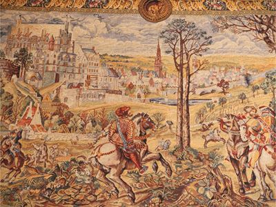 Arazzetto decorativo in stile fiammingo, Flanders Tapestries Belgium