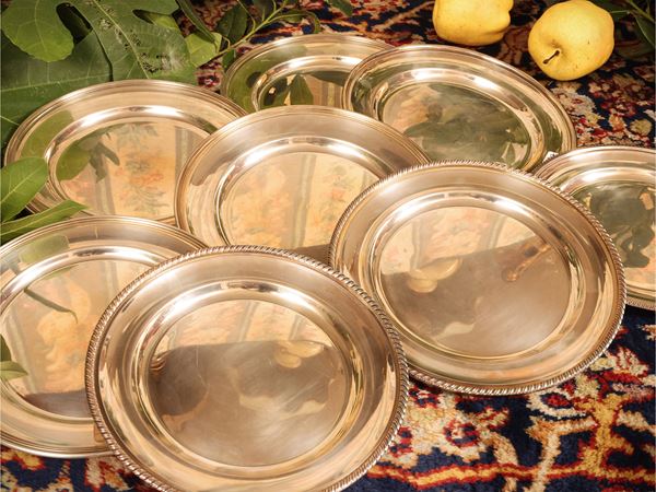 Assortment of eight silver plates, Miracoli Milano  - Auction Déballage. Deals at Auction - Maison Bibelot - Casa d'Aste Firenze - Milano