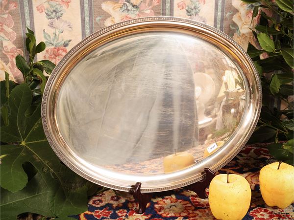Oval silver tray