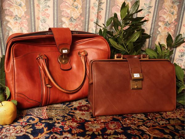 Two vintage leather bags